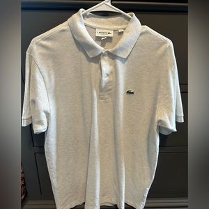 Lacoste men’s Polo Shirt in Grey, size Large Classic Fit